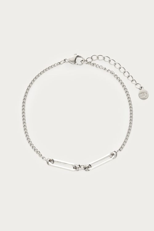 Minimalist bracelet with two oval links | My Jewellery