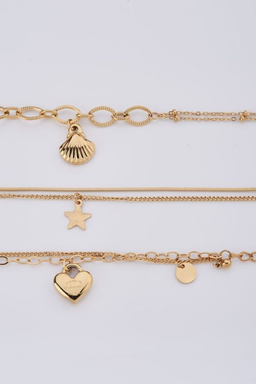 Minimalist double anklet with star charm | My Jewellery