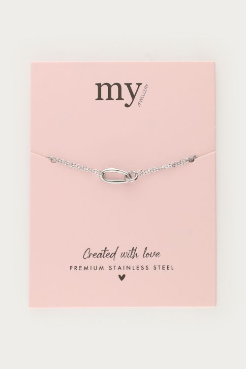 Minimalist double bracelet with oval link | My Jewellery