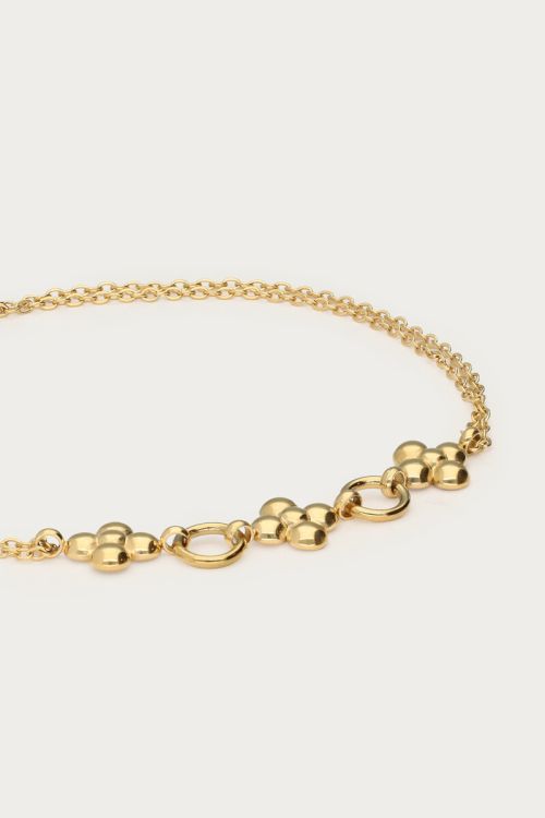 Minimalist double bracelet with three flowers | My Jewellery