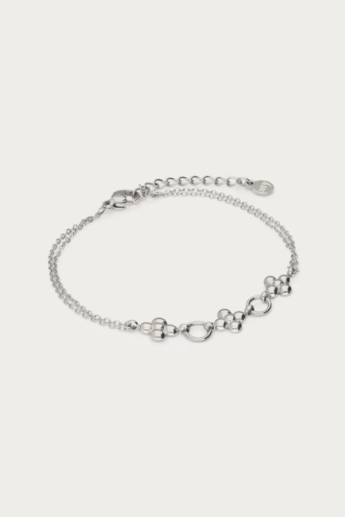 Minimalist double bracelet with three flowers | My Jewellery