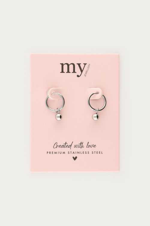Minimalist hoop earrings with dot | My Jewellery