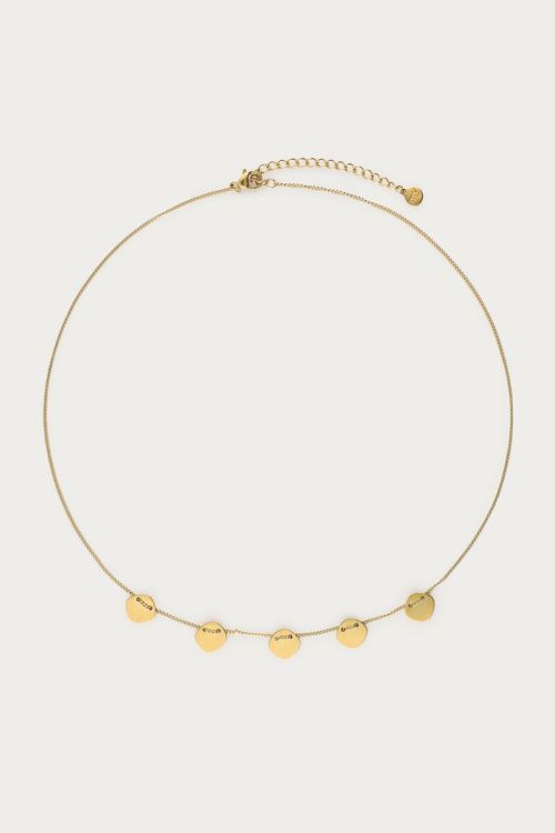 Minimalist necklace with five coins | My Jewellery