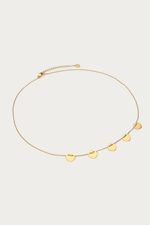 Minimalist necklace with five coins | My Jewellery