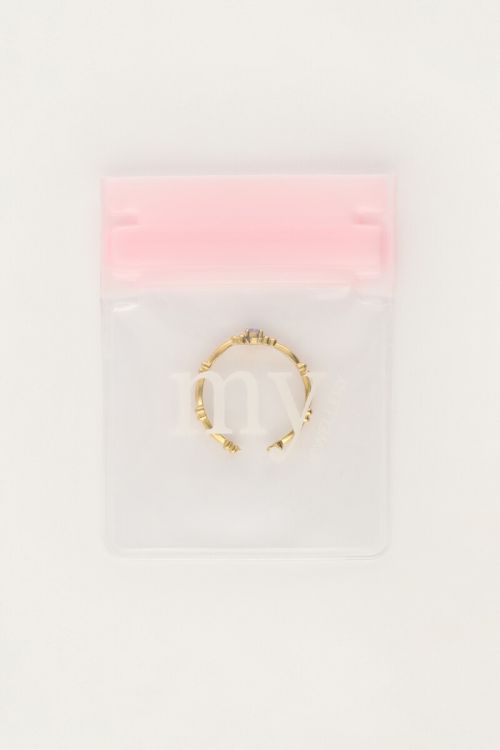 Minimalist vintage ring with lilac rhinestone | My Jewellery