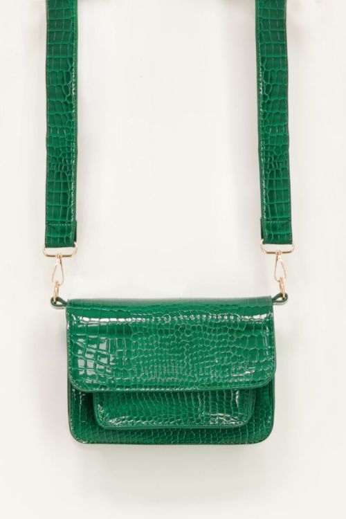 Groene schoudertas croco design | My Jewellery