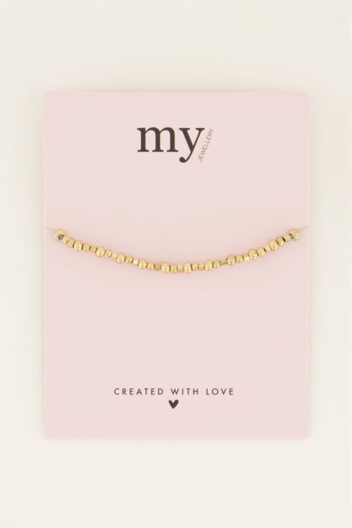 Elastische armband met bolletjes & blokjes | My Jewellery
