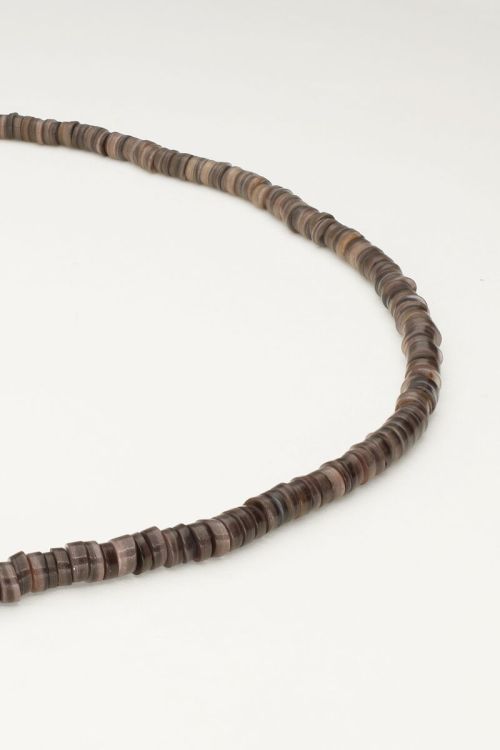 Equal necklace with black flat beads | My Jewellery