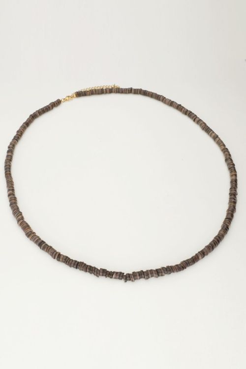 Equal necklace with black flat beads | My Jewellery