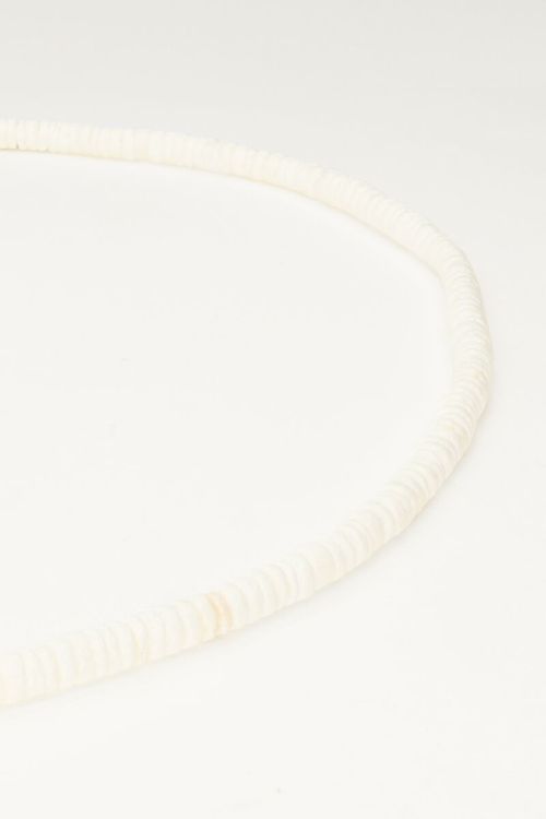 Equal necklace with white flat beads | My Jewellery