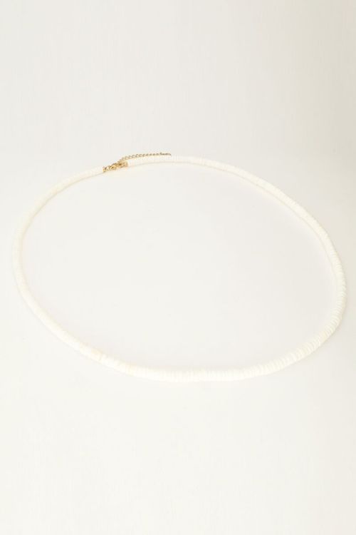 Equal necklace with white flat beads | My Jewellery