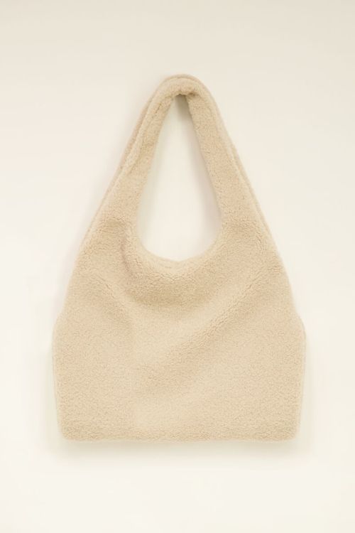 Beige teddy tote bag | My Jewellery