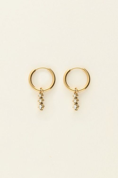 
Universe oorringen met drie steentjes | My Jewellery
