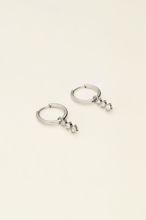 
Universe oorringen met drie steentjes | My Jewellery
