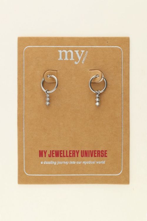
Universe oorringen met drie steentjes | My Jewellery
