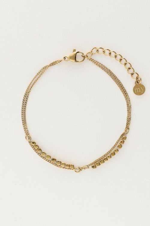 Double bracelet with squares | My Jewellery