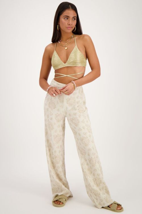 
Gold triangle bikini top with double straps | My Jewellery
