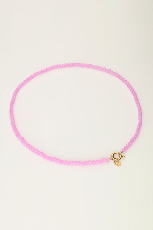 Purple beaded necklace with clasp | My Jewellery