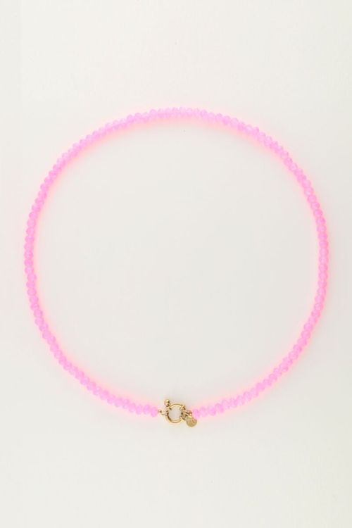 Pink beaded necklace with clasp | My Jewellery