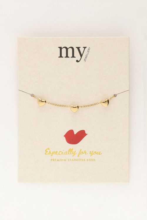 Bracelet avec 5 coeurs 