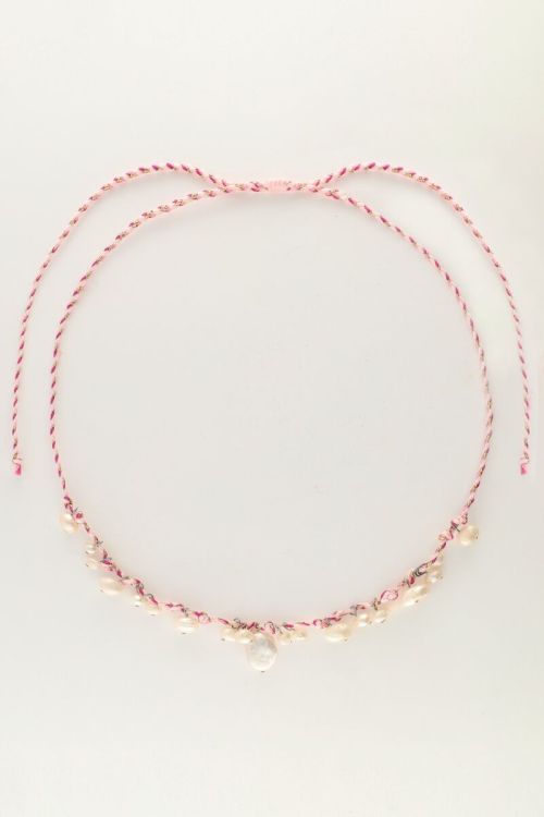Island purple cord necklace with pearls | My Jewellery