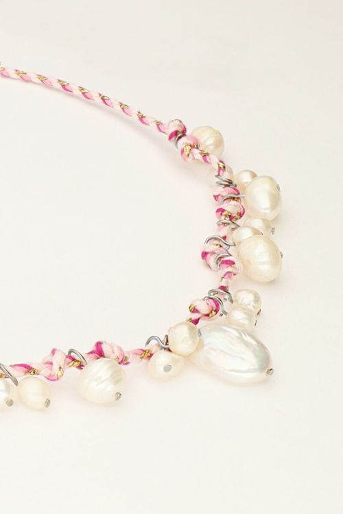 Island purple cord necklace with pearls | My Jewellery