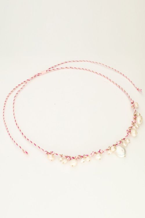 Island purple cord necklace with pearls | My Jewellery