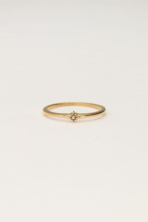 Minimalist ring with rhinestones | My Jewellery