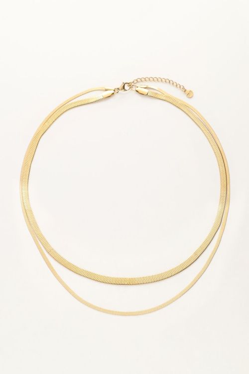 Double flat chain link necklace | My Jewellery