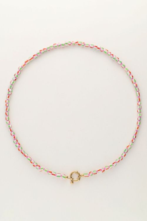 Inselgrüne Perlenkette mit Verschluss