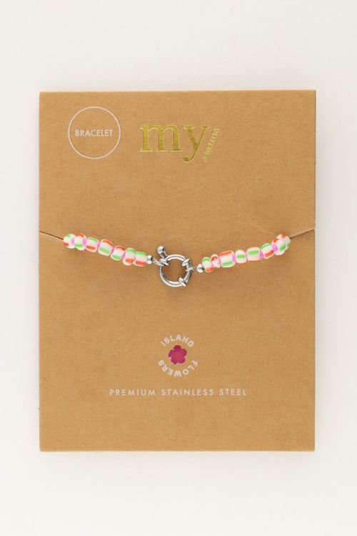 Island green beaded bracelet with clasp | My Jewellery
