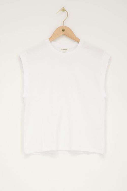 Top blanc sans manches