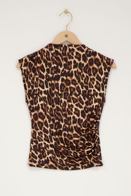  Pleated leopard print top | My Jewellery