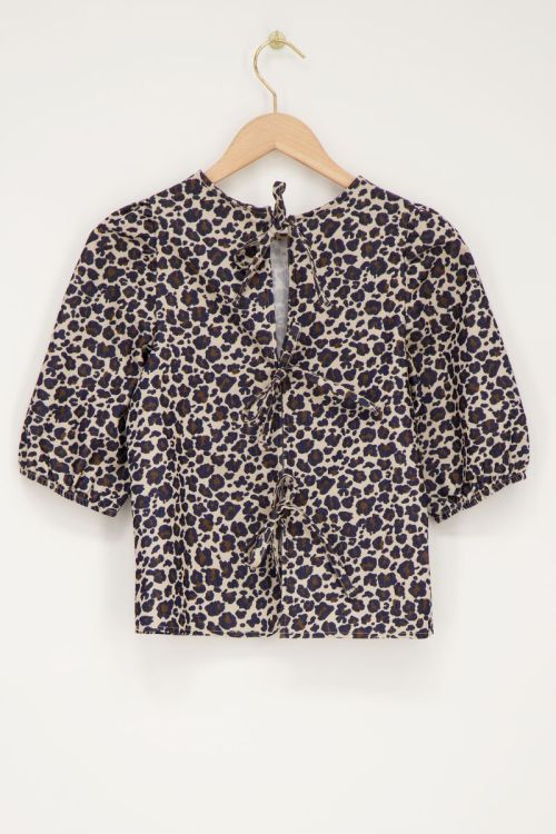 Panther print top with bows at back | My Jewellery