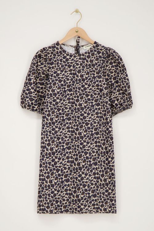 Panther print dress with bows and puff sleeves | My Jewellery