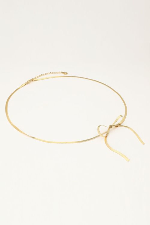 Flat chain necklace with bow | My Jewellery