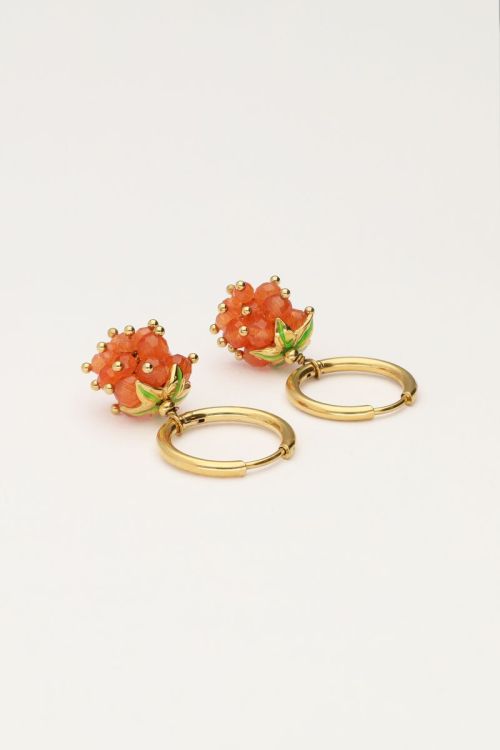 Earring with orange grape cluster | My Jewellery
