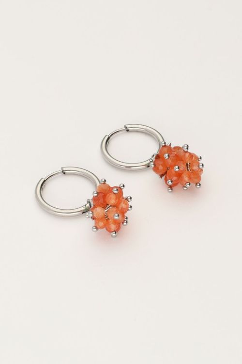 Earring with orange grape cluster | My Jewellery