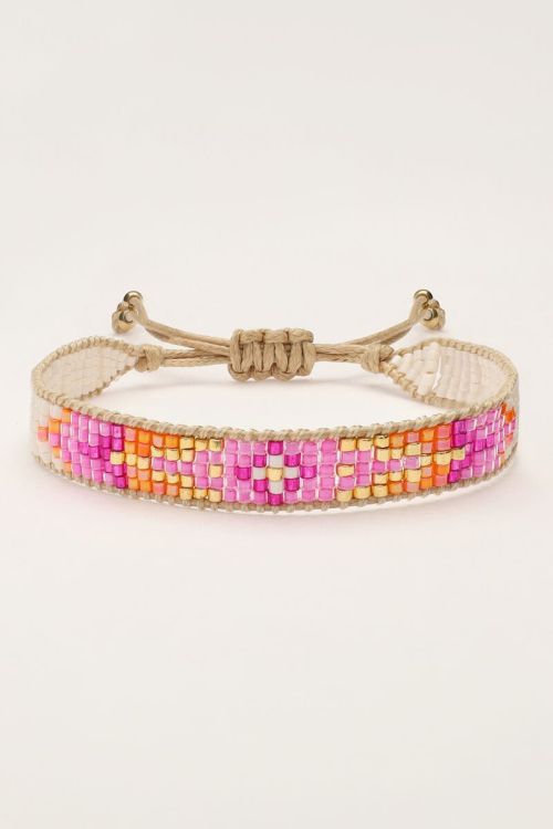 Sunrocks roze armband miyuki