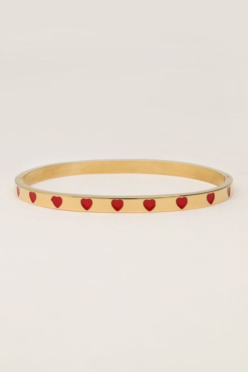 Bracelet avec cœurs rouges