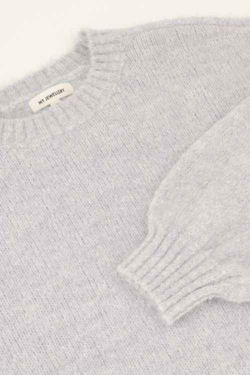 grey oversized jumper with balloon sleeves | My Jewellery