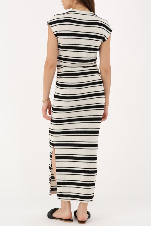 Beige striped midi dress | My Jewellery