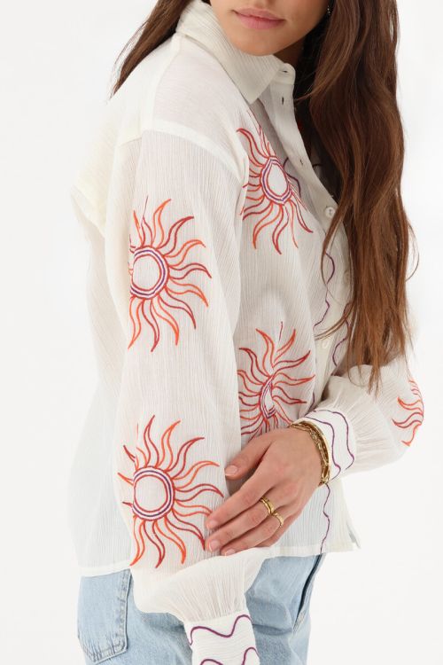 White embroidery blouse with sun detail | My Jewellery