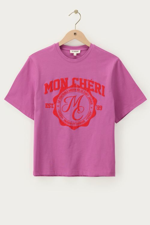 Purple T-shirt "Mon chéri" | My Jewellery