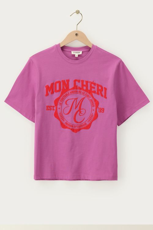 Purple T-shirt "Mon chéri" | My Jewellery