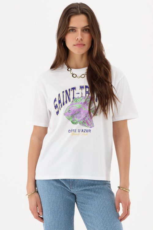 White T-shirt "Saint-tropez" | My Jewellery