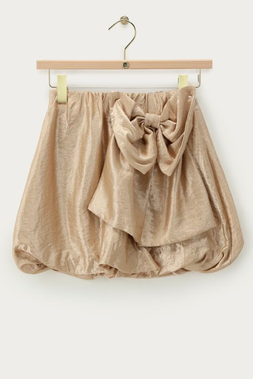 Gold coloured skirt with large bow | My Jewellery