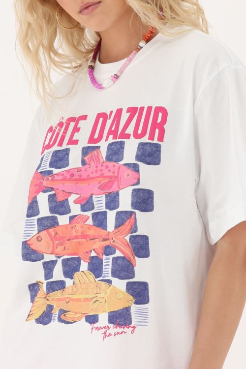 White T-shirt "Côte d'Azur" | My Jewellery