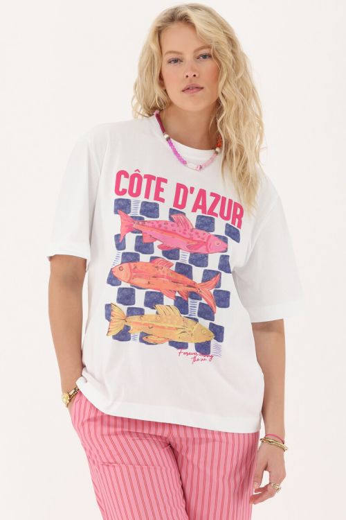 White T-shirt "Côte d'Azur" | My Jewellery