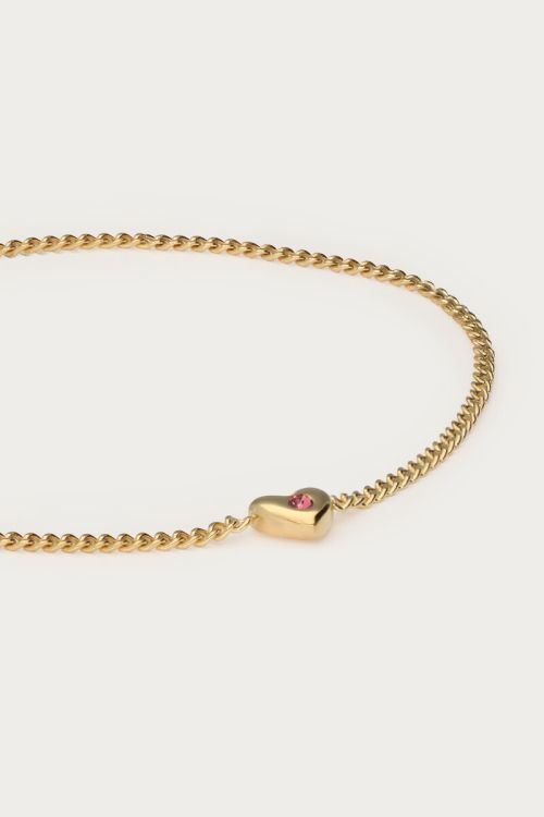 Bracelet with mini heart & rhinestone | My Jewellery